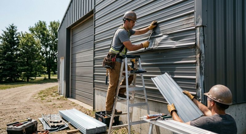 Our team working on Siding Service projects in Morganton, NC