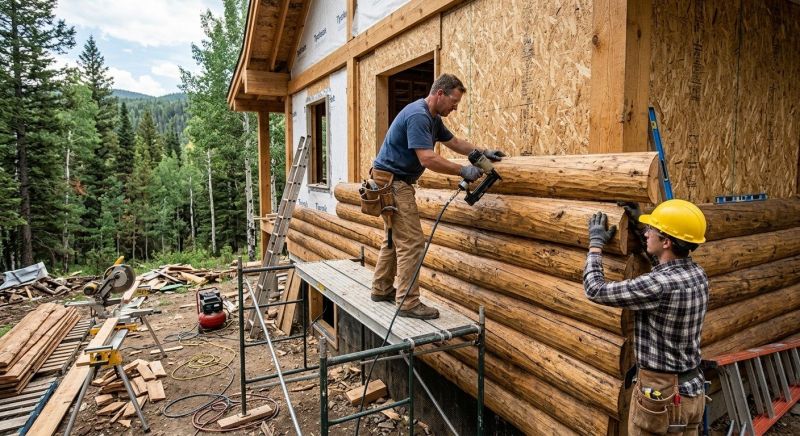 Log Siding Installation in Drexel, NC