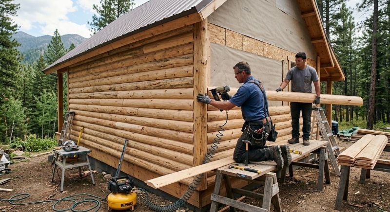 Log Siding Installation in Nebo, NC