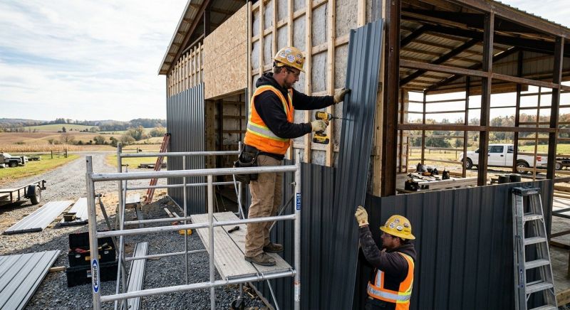 Pole Barn Siding Installation in Morganton, NC