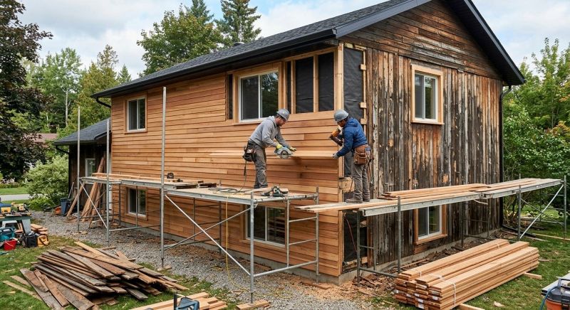 Wood Cladding Installation in Drexel, NC
