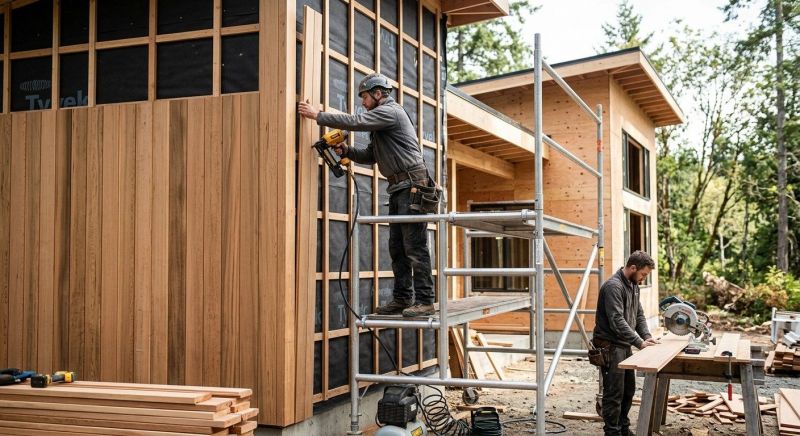 Wood Cladding Installation in Hickory, NC